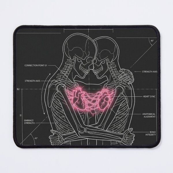 Item preview, A Hug – Anatomical Embrace Diagram | Minimalist Love Connection Art designed and sold by InnerwayStudio.