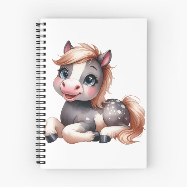 Item preview, Cute Baby Pony Illustration Dappled Gray Horse designed and sold by LunaPixelStudio.