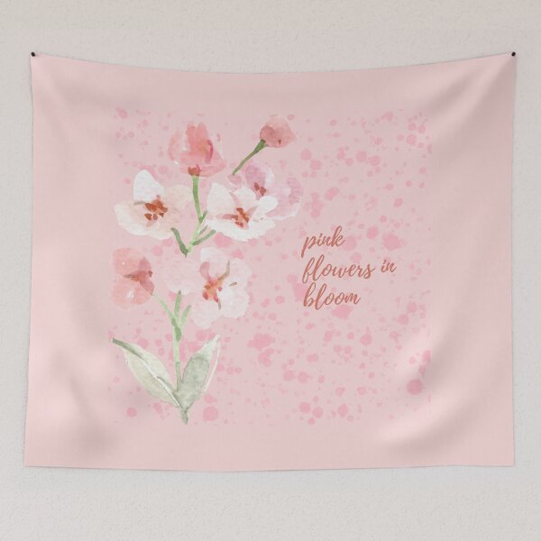 Item preview, Pink Flowers In Bloom Art Piece designed and sold by lesmakesdesigns.