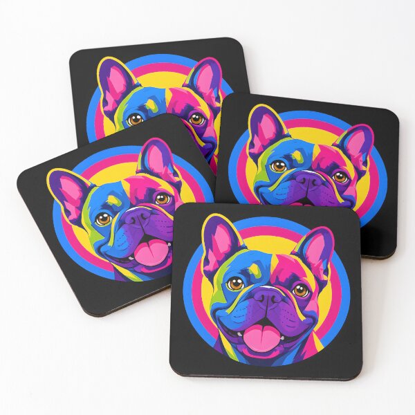 Item preview, Colorful French Bulldog Pop Art Emblem Illustration designed and sold by LuisWorks.
