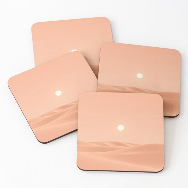 Item preview, Minimalist Peach Desert Dunes at Sunset | Serene Sand Landscape Art designed and sold by EllDAV777.