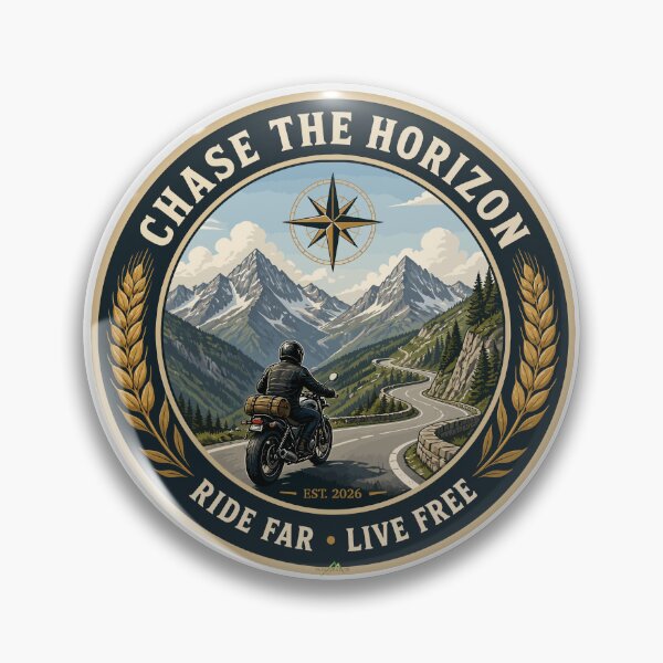 Item preview, Adventure Bike Rider ADV Horizon Chaser Sticker TShirt 02 designed and sold by OuterShellUK.