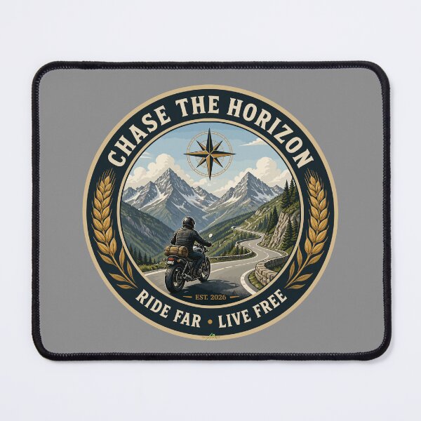 Item preview, Adventure Bike Rider ADV Horizon Chaser Sticker TShirt 02 designed and sold by OuterShellUK.