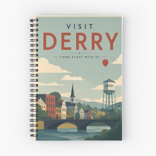 Item preview, Visit Derry Vintage Travel Poster – Minimalist Mid Century Horror Tourism Design designed and sold by Extravanganzza.