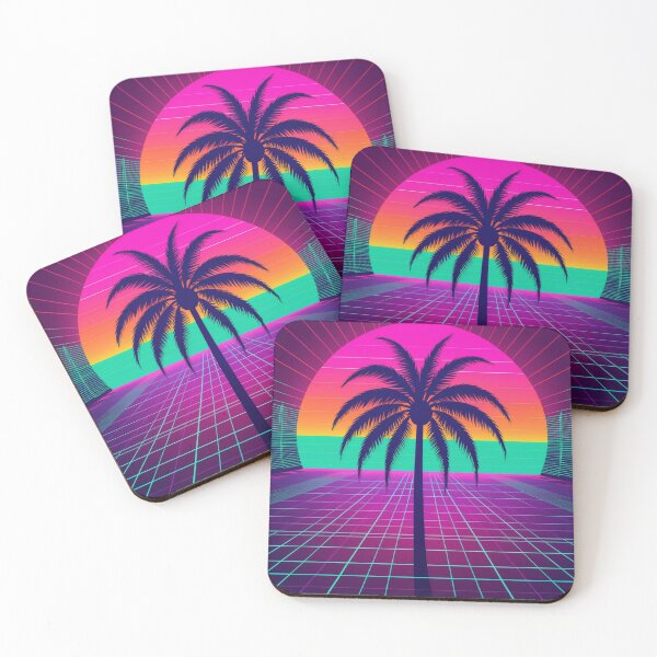 Item preview, Retrowave Palm Tree Print | Synthwave Sunset Wall Art | 80s Vaporwave Neon Decor | Gaming Room Aesthetic designed and sold by NuniDesigns.