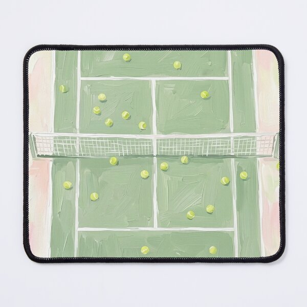 Item preview, Tennis Court and Balls Overhead designed and sold by Pastelle Art.