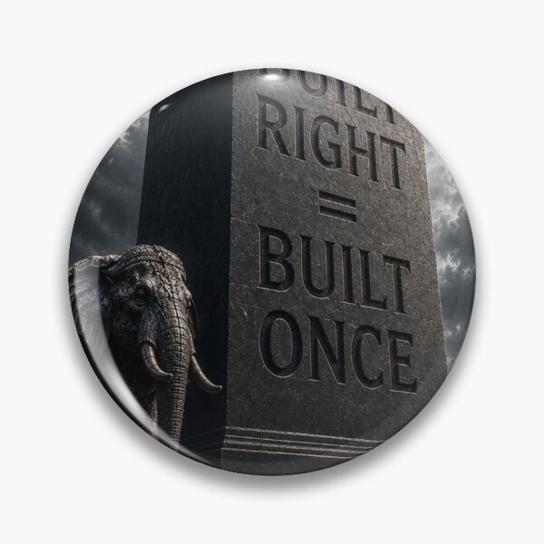 Item preview, Technical Founder Built Right Once Elephant Monolithic Brutalist Art Print designed and sold by SavannaStrikes.