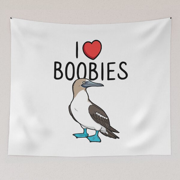 Item preview, Blue footed booby bird - I love boobies funny booby bird designed and sold by messy-nessie.