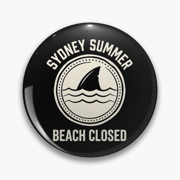 Item preview, Sydney Summer Beach Closed Shark Warning Sign designed and sold by SplashTastic.