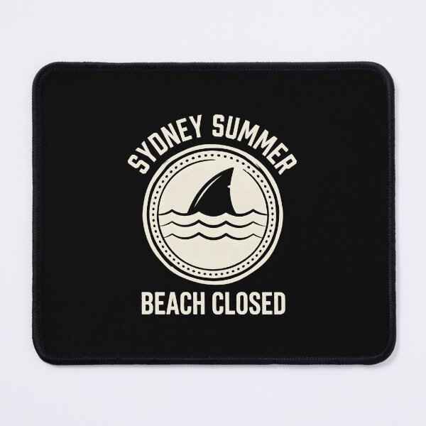 Item preview, Sydney Summer Beach Closed Shark Warning Sign designed and sold by SplashTastic.