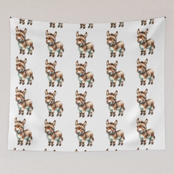 Item preview, Cute Baby Donkey Illustration designed and sold by LunaPixelStudio.
