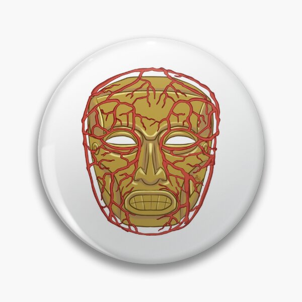 Item preview, Sacred Aztec Gold Mask Artifact Graphic designed and sold by Dammitfrankyart.