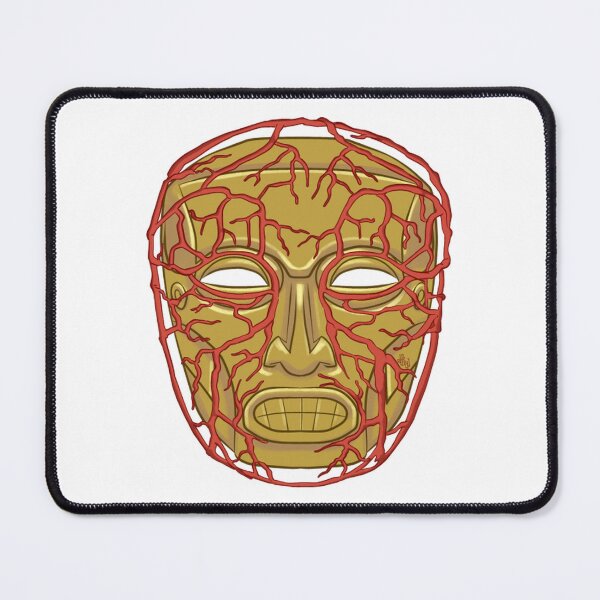 Item preview, Sacred Aztec Gold Mask Artifact Graphic designed and sold by Dammitfrankyart.