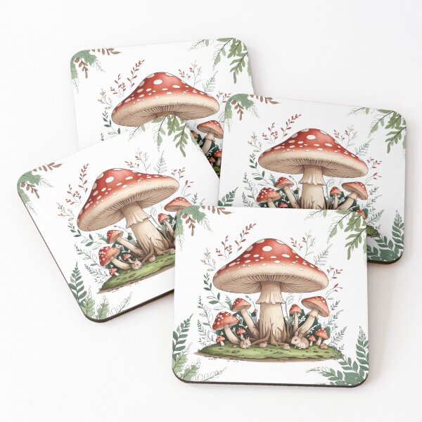 Item preview, Cottagecore Mushroom Print | Watercolor Botanical Wall Art | Whimsical Forest Decor | Fairytale Room Aesthetic designed and sold by NuniDesigns.