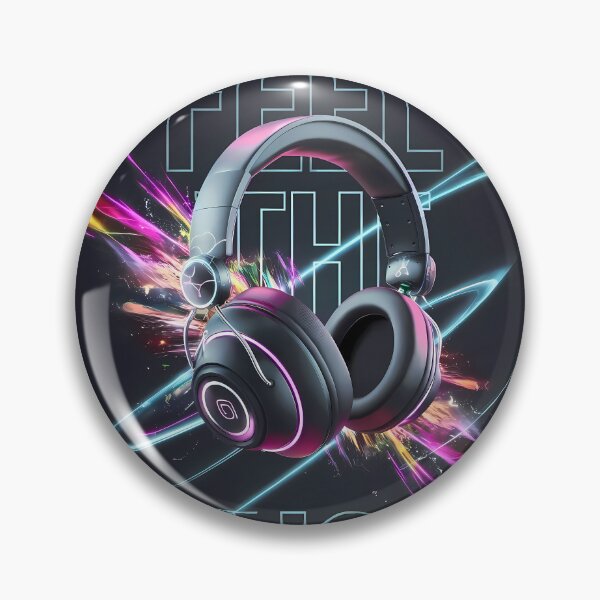 Item preview, Neon Headphones & Cosmic Energy - World Music Day designed and sold by Art-Arcade6.