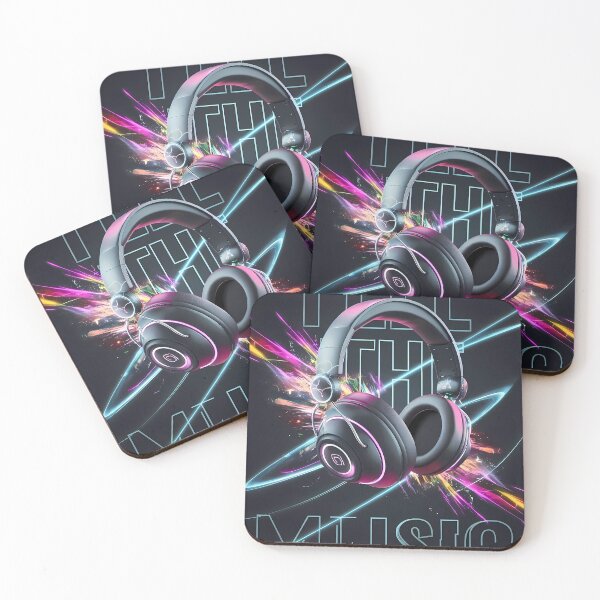 Item preview, Neon Headphones & Cosmic Energy - World Music Day designed and sold by Art-Arcade6.