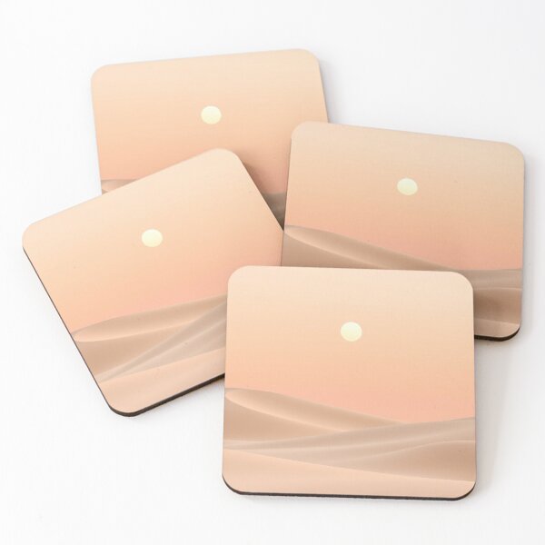 Item preview, Minimalist Desert Dunes at Sunset | Serene Peach Sand Landscape designed and sold by EllDAV777.