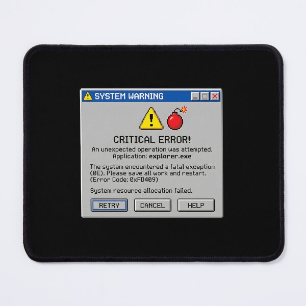 Item preview, Retro Pixel Art Computing Error Message designed and sold by SplashTastic.
