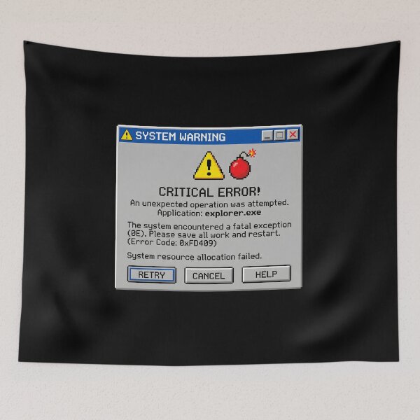 Item preview, Retro Pixel Art Computing Error Message designed and sold by SplashTastic.