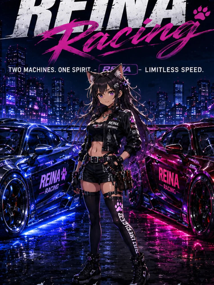 Thumbnail 4 of 4, iPhone Case, REINA Racing – Two Machines One Spirit designed and sold by RinaWorksJP.