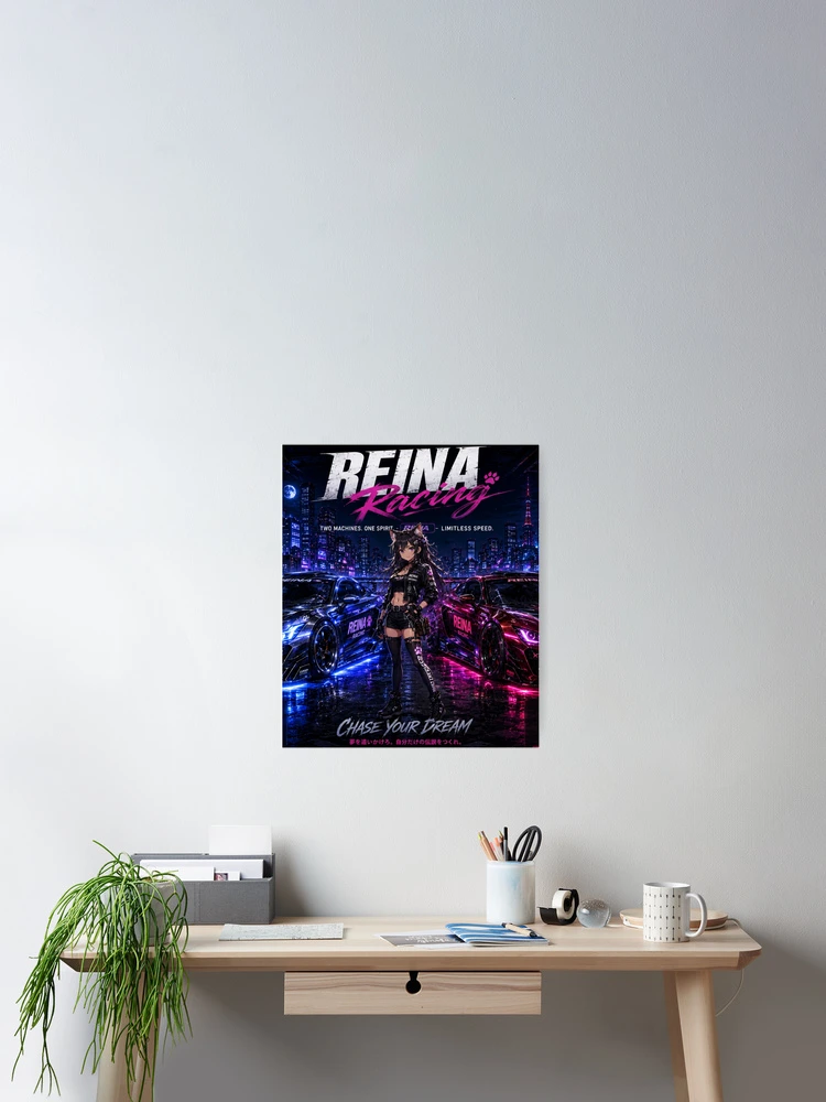 Thumbnail 2 of 3, Poster, REINA Racing – Two Machines One Spirit designed and sold by RinaWorksJP.