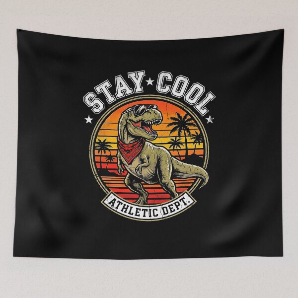 Item preview,  Stay Cool Athletic Dept T-Rex Sunglasses Retro Sunset Palm Tree Dino  designed and sold by graphixpolash.