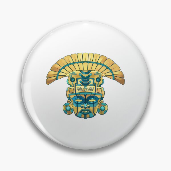 Item preview, Aztec Emperor Golden Headdress Illustration designed and sold by Dammitfrankyart.
