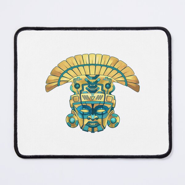 Item preview, Aztec Emperor Golden Headdress Illustration designed and sold by Dammitfrankyart.