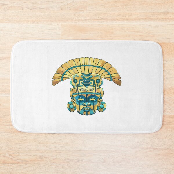 Item preview, Aztec Emperor Golden Headdress Illustration designed and sold by Dammitfrankyart.