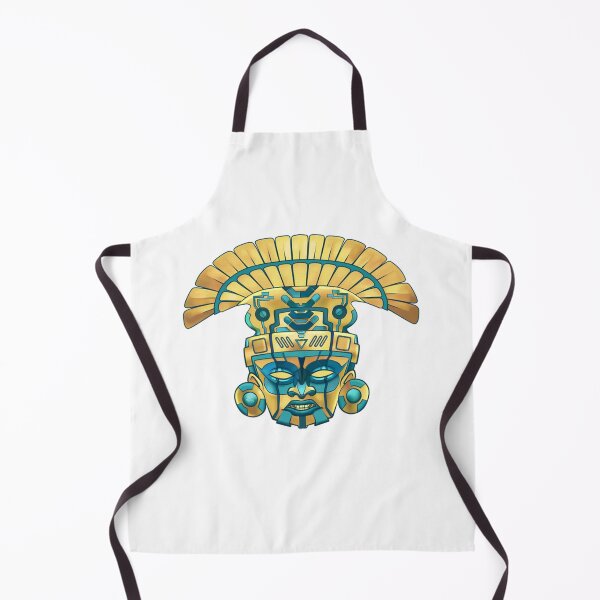Item preview, Aztec Emperor Golden Headdress Illustration designed and sold by Dammitfrankyart.
