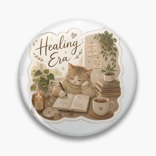 Item preview, Healing Era Cozy Cat Journal Aesthetic designed and sold by veralchhaya.