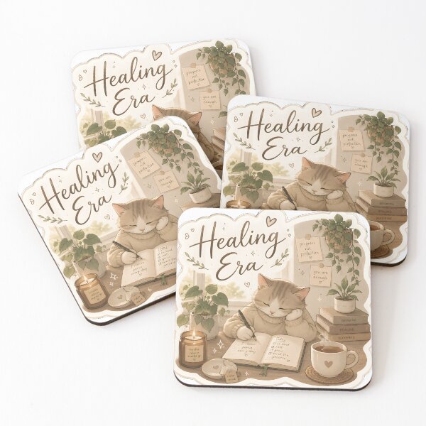Item preview, Healing Era Cozy Cat Journal Aesthetic designed and sold by veralchhaya.