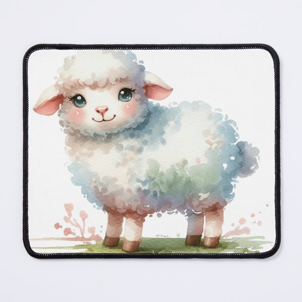 Item preview, Cute Baby Lamb Watercolor Illustration designed and sold by LunaPixelStudio.
