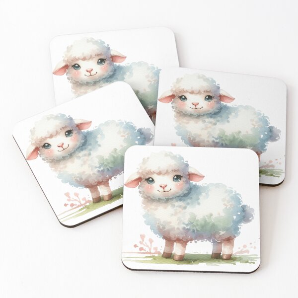 Item preview, Cute Baby Lamb Watercolor Illustration designed and sold by LunaPixelStudio.