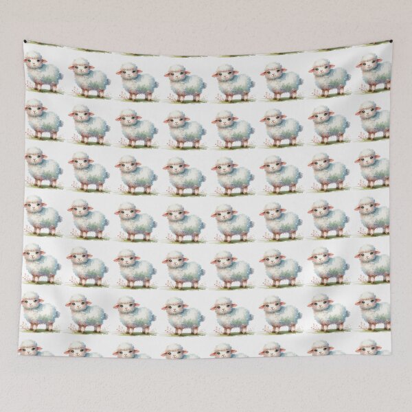 Item preview, Cute Baby Lamb Watercolor Illustration designed and sold by LunaPixelStudio.