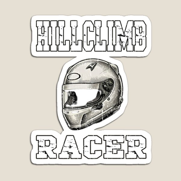 Aperçu de l'œuvre Hillclimb Racer Casque Graphique Vintage Motorsport pilote de course de course de côte fans  créée et vendue par Jt41.