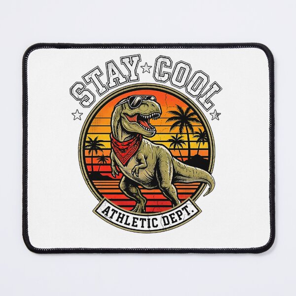 Item preview, Stay Cool Athletic Dept T-Rex Sunglasses Retro Sunset Palm Tree Dino designed and sold by graphixpolash.