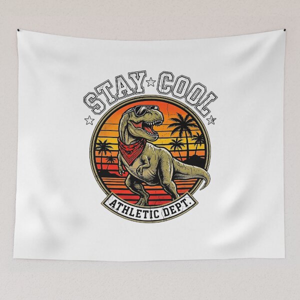 Item preview,  Stay Cool Athletic Dept T-Rex Sunglasses Retro Sunset Palm Tree Dino designed and sold by graphixpolash.