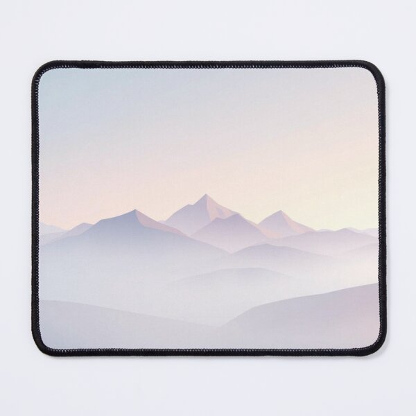 Item preview, Serene Pastel Mountain Layers at Dawn | Minimalist Foggy Landscape Art designed and sold by EllDAV777.