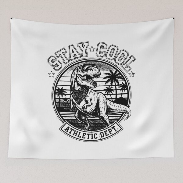 Item preview,  Stay Cool Athletic Dept T-Rex Sunglasses Retro Sunset Palm Tree Dino designed and sold by graphixpolash.