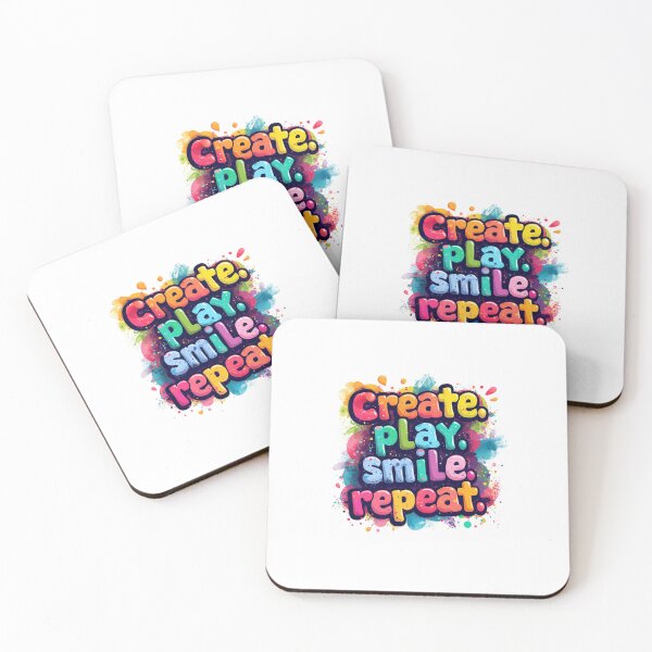 Item preview, Create. Play. Smile. Repeat. designed and sold by Nene Bird Designs.