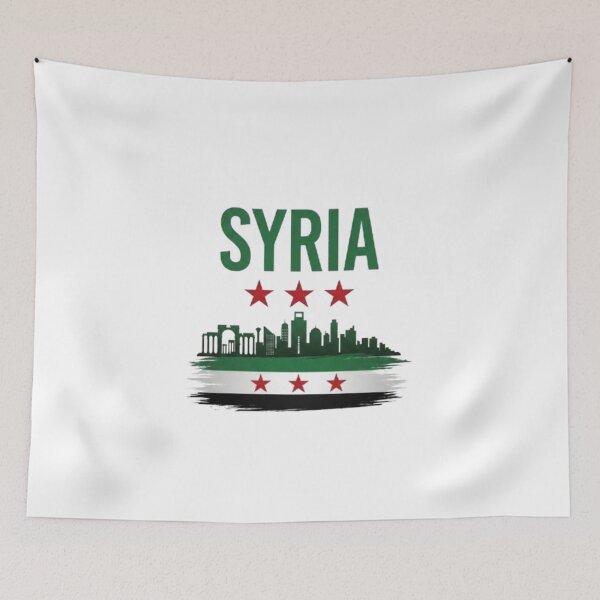 Item preview, Copy of Syrian flag with wheat ears Daraa design designed and sold by Ahmedsyde.
