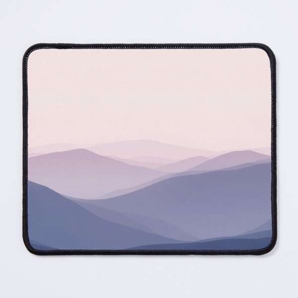 Item preview, Dreamy Pastel Mountain Layers | Minimalist Purple Landscape Art designed and sold by EllDAV777.