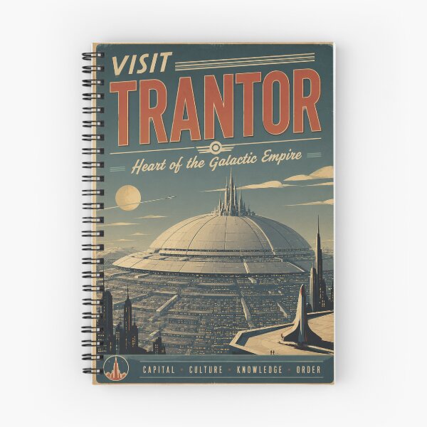 Item preview, Visit Trantor Vintage Travel Poster – Heart of the Galactic Empire Retro Sci-Fi Art designed and sold by Extravanganzza.