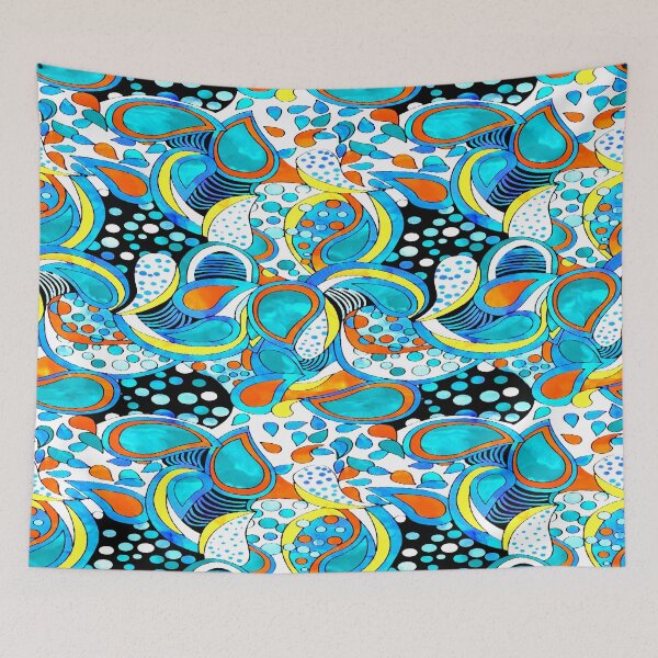 Item preview, Paisley in Blue designed and sold by ViaARTfactory.