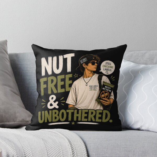Item preview, Nut Free & Unbothered – Funny Nut Allergy Gift for Men – Peanut Allergy Humor designed and sold by GibasVisuals.