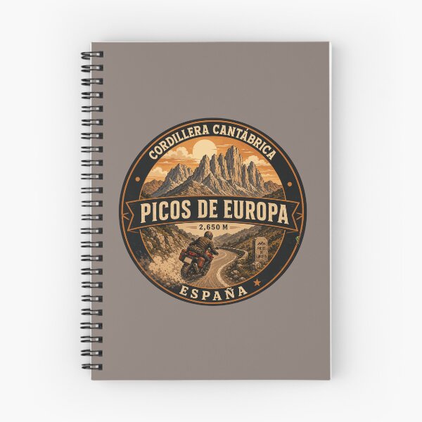 Item preview, Picos de Europa Spain Motorcycle Sticker TShirt 03 designed and sold by OuterShellUK.