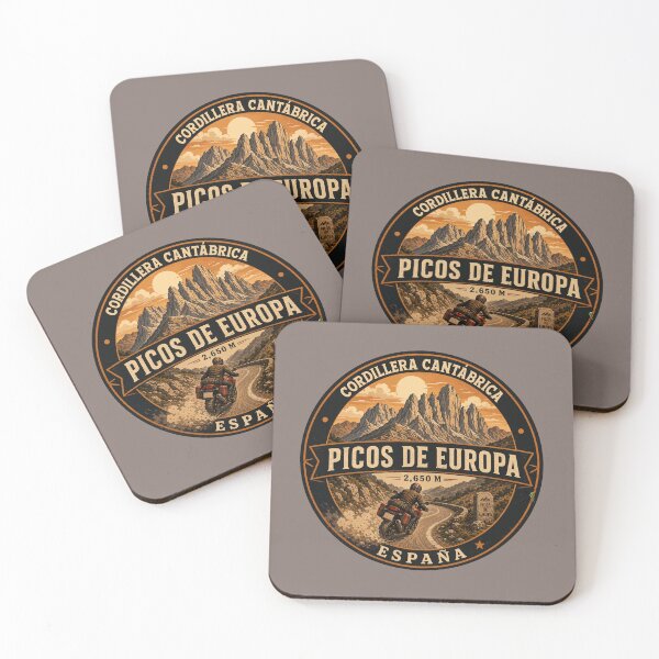 Item preview, Picos de Europa Spain Motorcycle Sticker TShirt 03 designed and sold by OuterShellUK.