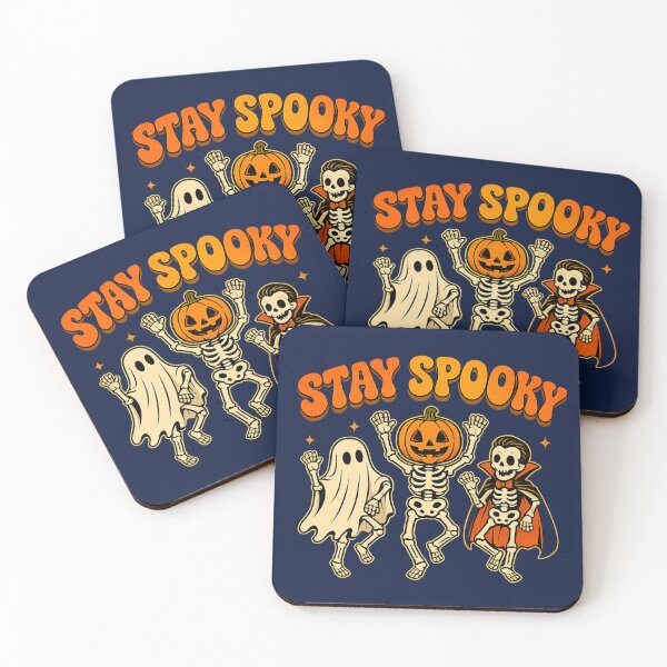 Item preview, Stay Spooky Cute Halloween Skeleton Dance Pumpkin Head Ghost Vampire Retro Halloween Shirt designed and sold by Fangtasia77.