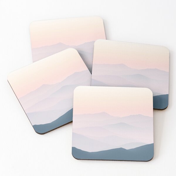Item preview, Ethereal Pastel Mountain Layers at Dawn designed and sold by EllDAV777.